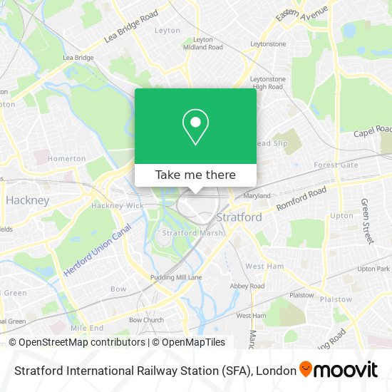 Stratford International Railway Station (SFA) map