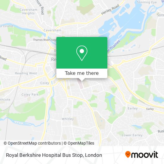 Royal Berkshire Hospital Bus Stop map