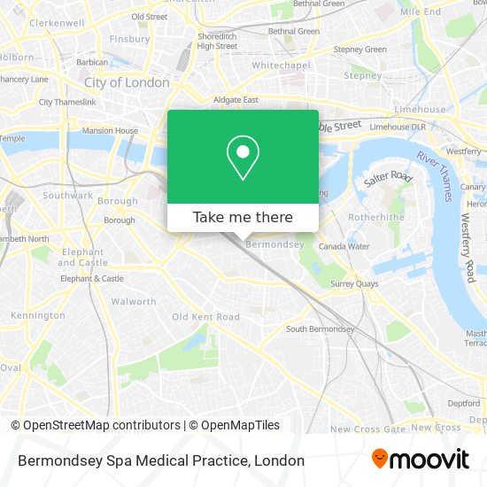 Bermondsey Spa Medical Practice map