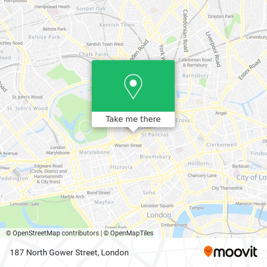 187 North Gower Street map