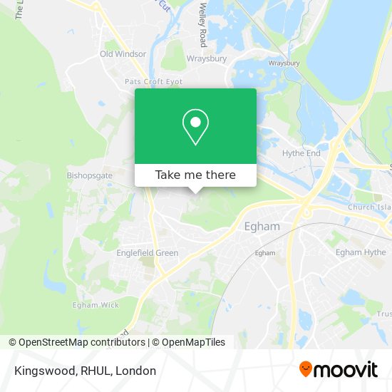 Kingswood, RHUL map