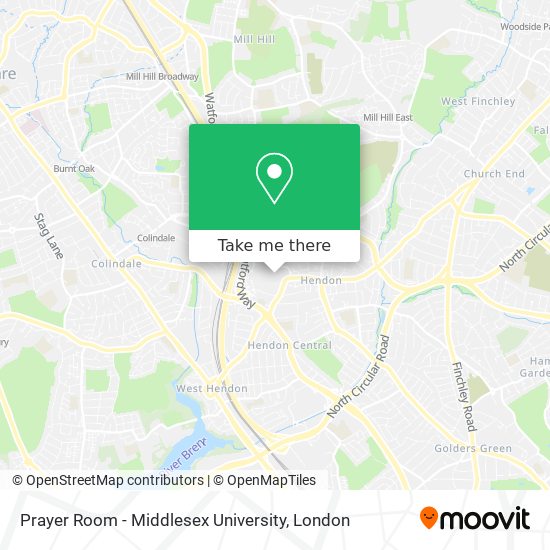 Prayer Room - Middlesex University map