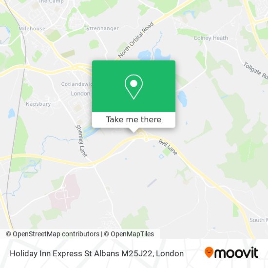 Holiday Inn Express St Albans M25J22 map