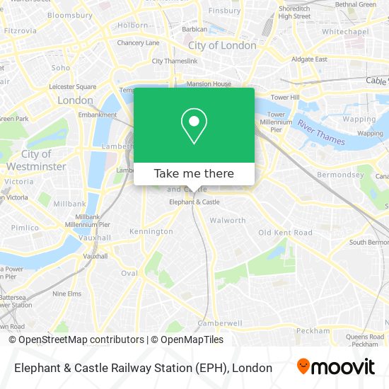 Elephant & Castle Railway Station (EPH) map