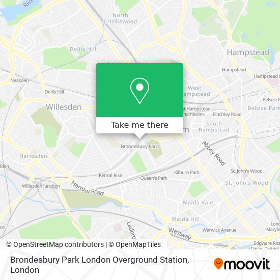 Brondesbury Park London Overground Station map