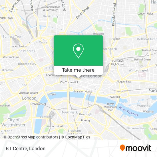 BT Centre map
