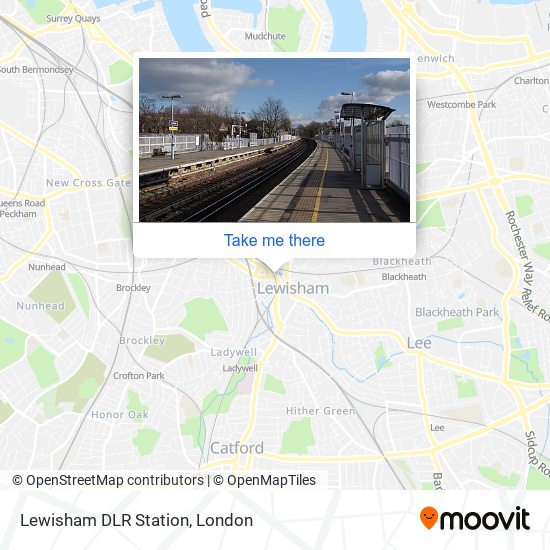 Lewisham DLR Station map