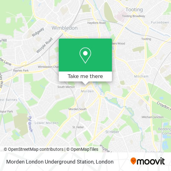 Morden London Underground Station map