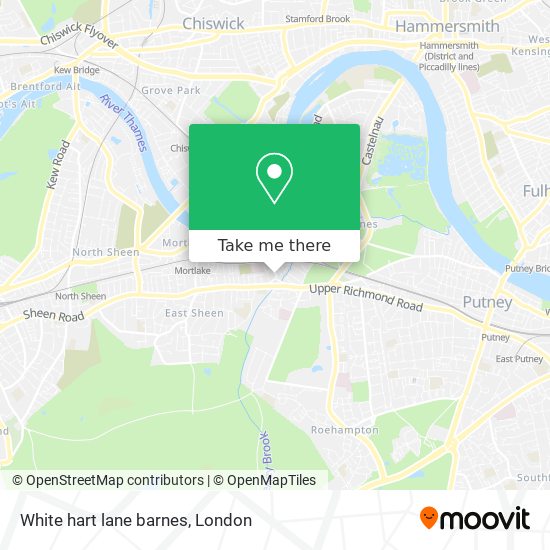 White hart lane barnes map