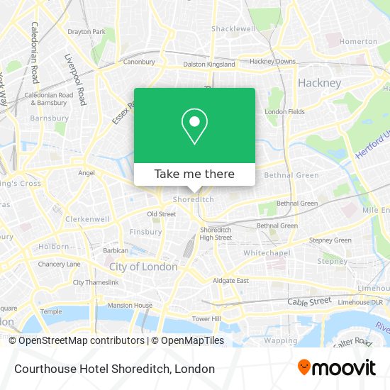 Courthouse Hotel Shoreditch map