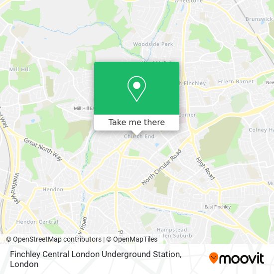 Finchley Central London Underground Station map