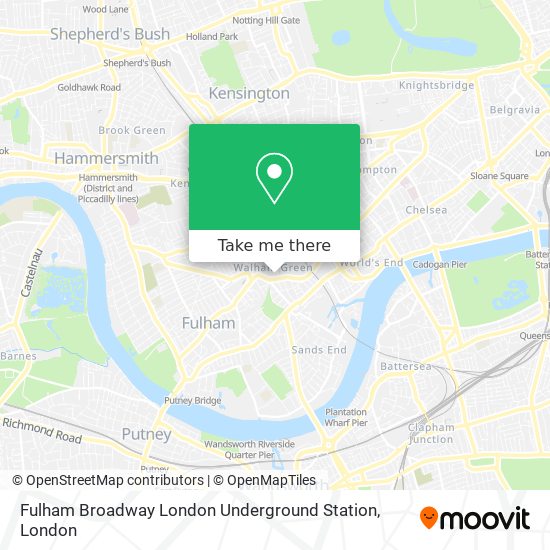 Fulham Broadway London Underground Station map