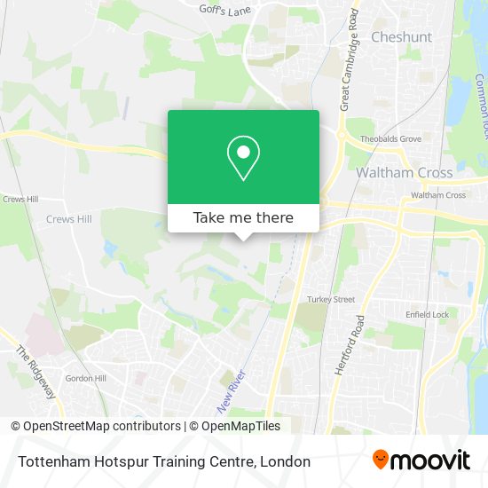 Tottenham Hotspur Training Centre map