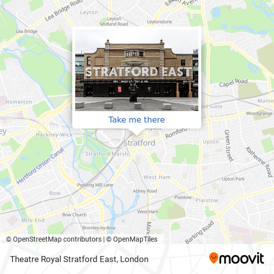 Theatre Royal Stratford East map