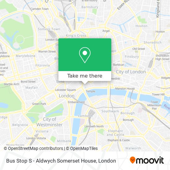Bus Stop S - Aldwych Somerset House map
