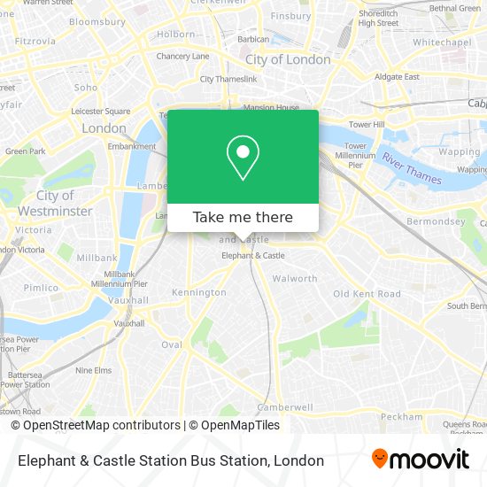 Elephant & Castle Station Bus Station map