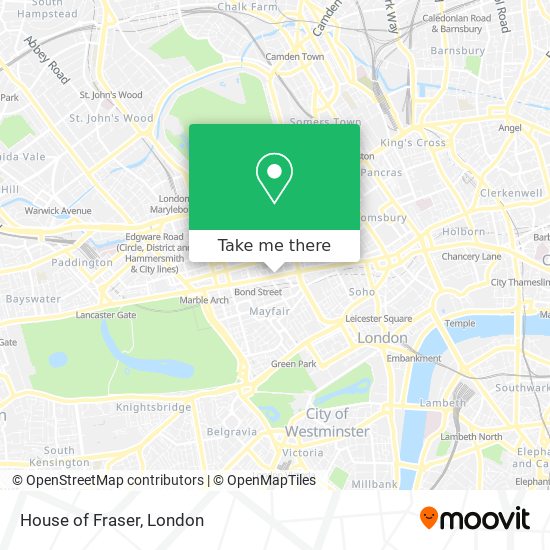 House of Fraser map