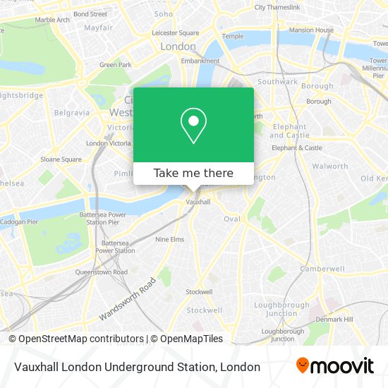 Vauxhall London Underground Station map
