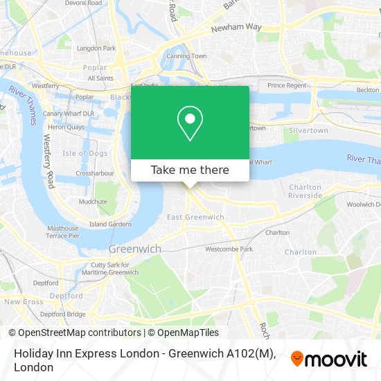 Holiday Inn Express London - Greenwich A102(M) map