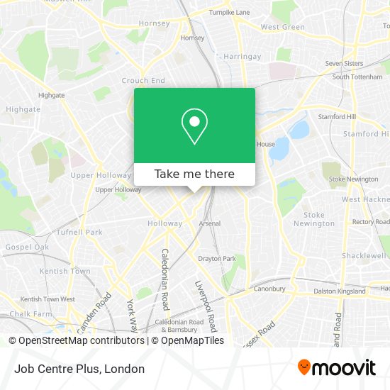 Job Centre Plus map