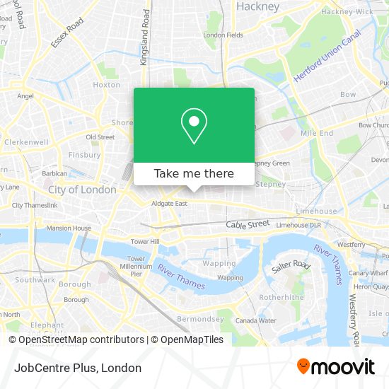 JobCentre Plus map