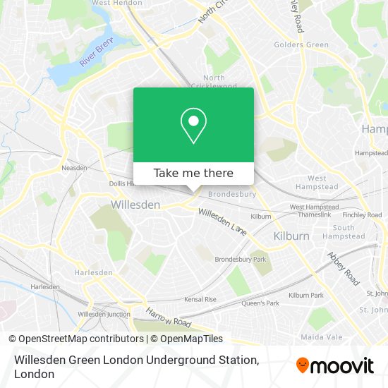 Willesden Green London Underground Station map