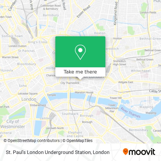 St. Paul's London Underground Station map