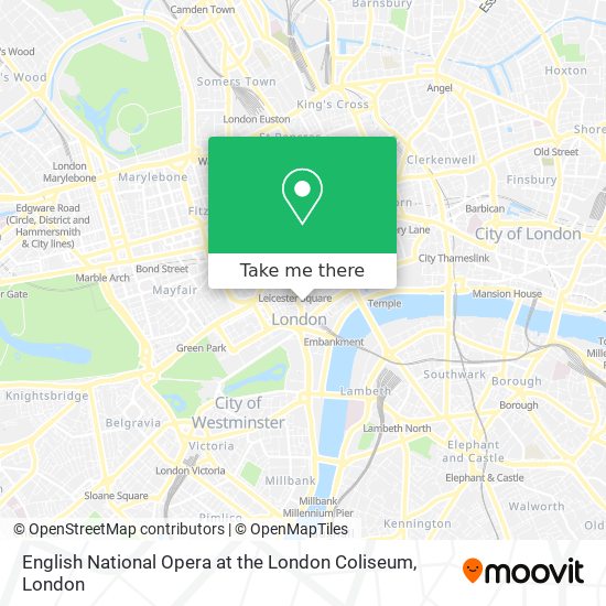 English National Opera at the London Coliseum map