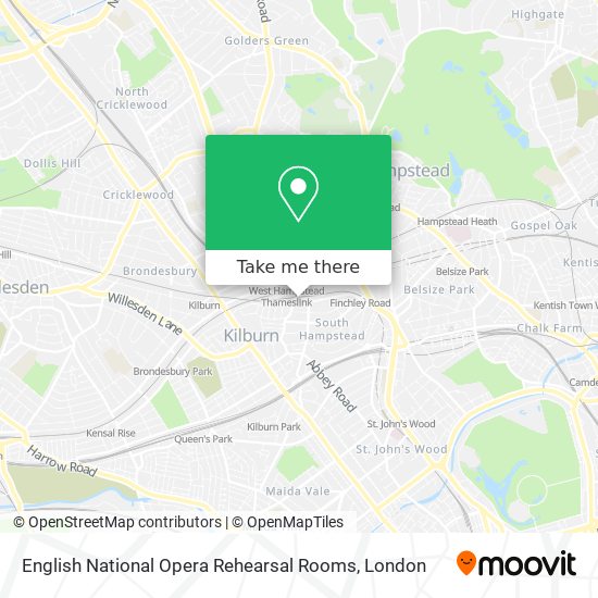 English National Opera Rehearsal Rooms map