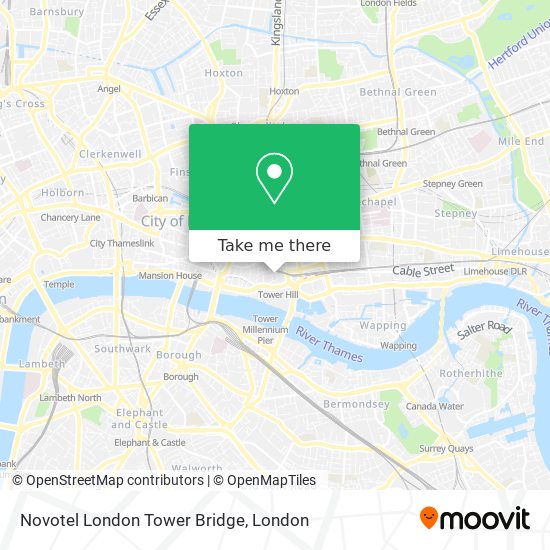 Novotel London Tower Bridge map