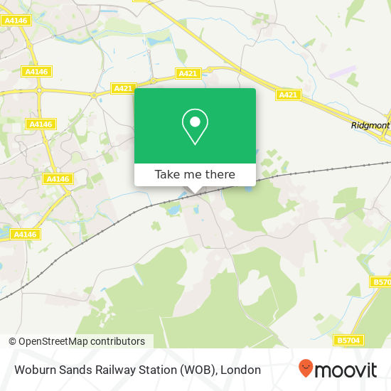 Woburn Sands Railway Station (WOB) map