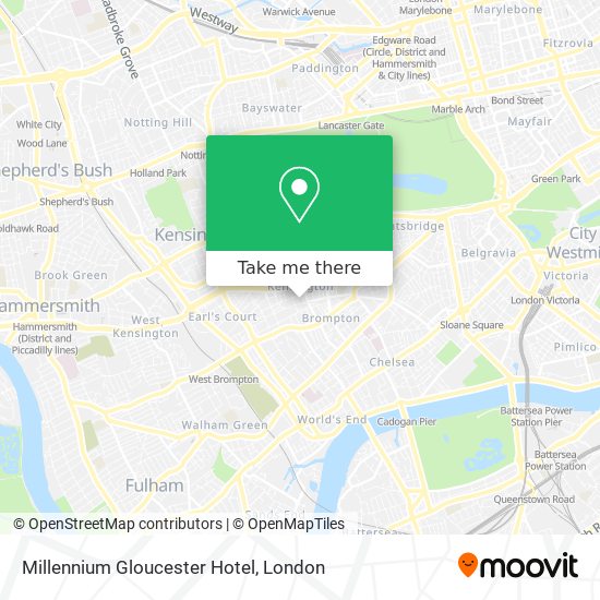 Millennium Gloucester Hotel map