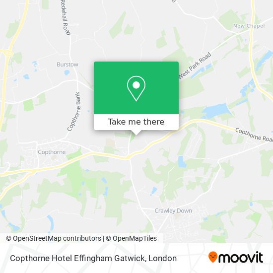 Copthorne Hotel Effingham Gatwick map