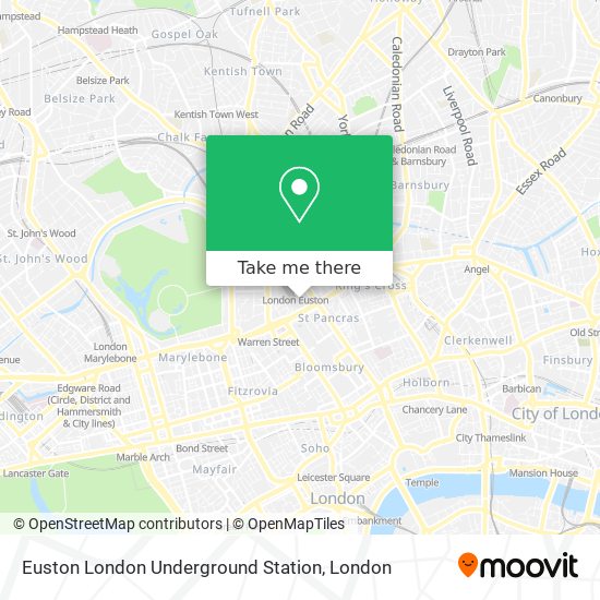 Euston London Underground Station map