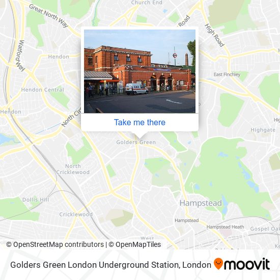 Golders Green London Underground Station map