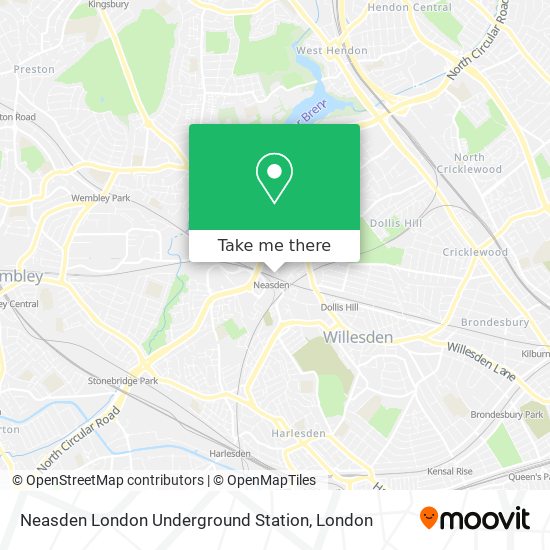 Neasden London Underground Station map