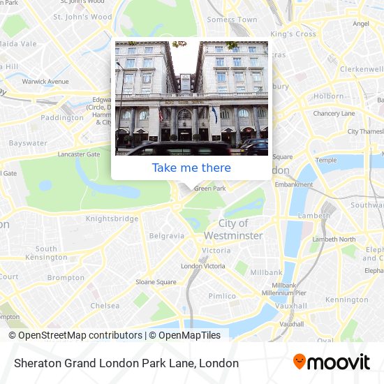 Sheraton Grand London Park Lane map