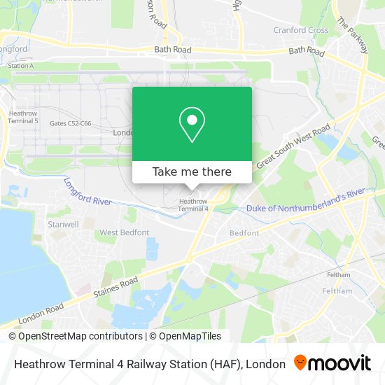 Heathrow Terminal 4 Railway Station (HAF) map