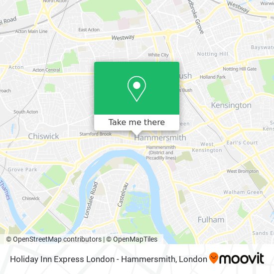 How to get to Holiday Inn Express London - Hammersmith by Bus, Tube or  Train?