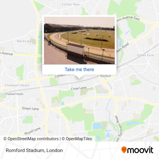 Romford Stadium map