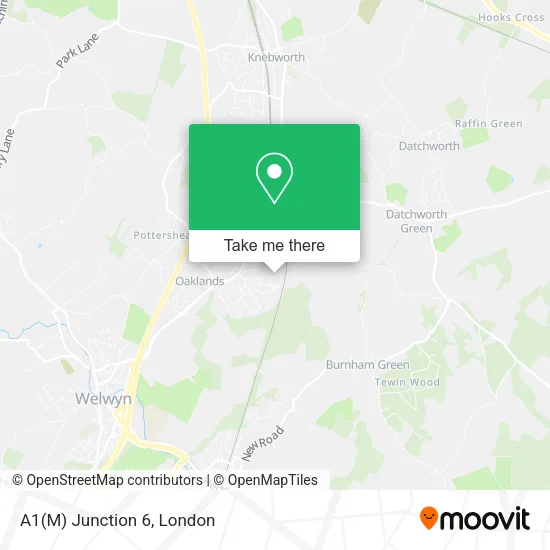 A1(M) Junction 6 map