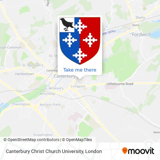 Canterbury Christ Church University map