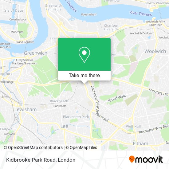 Kidbrooke Park Road map