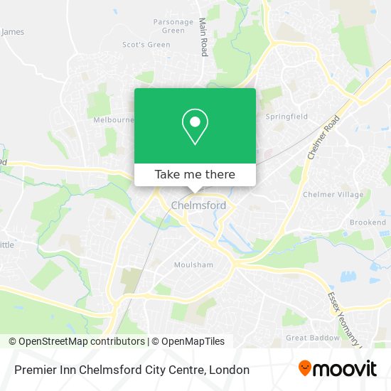 Premier Inn Chelmsford City Centre map
