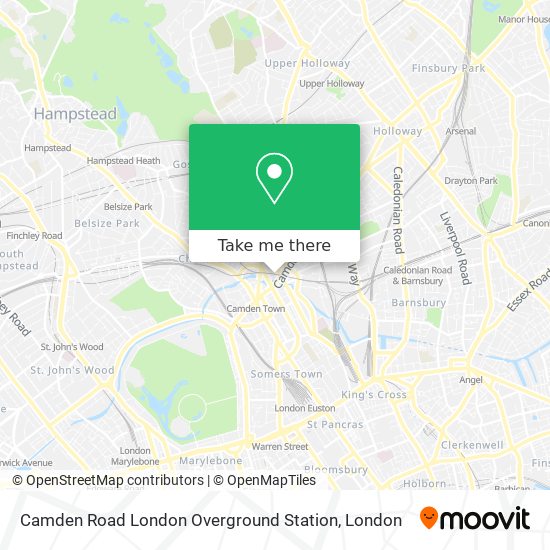 Camden Road London Overground Station map