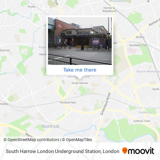 South Harrow London Underground Station map