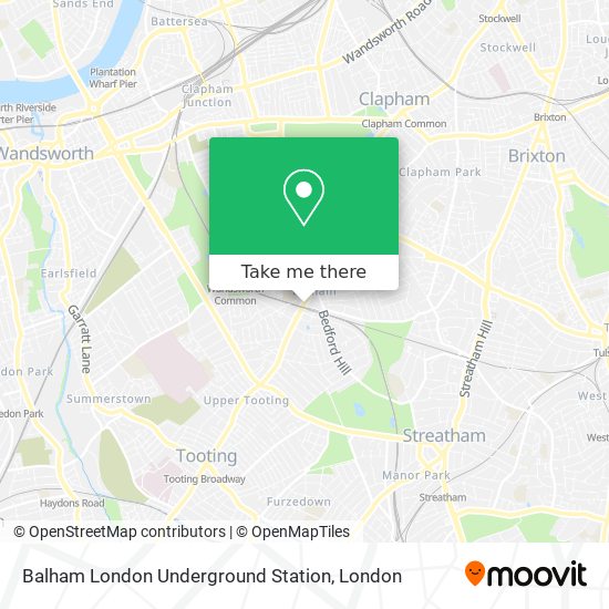 Balham London Underground Station map