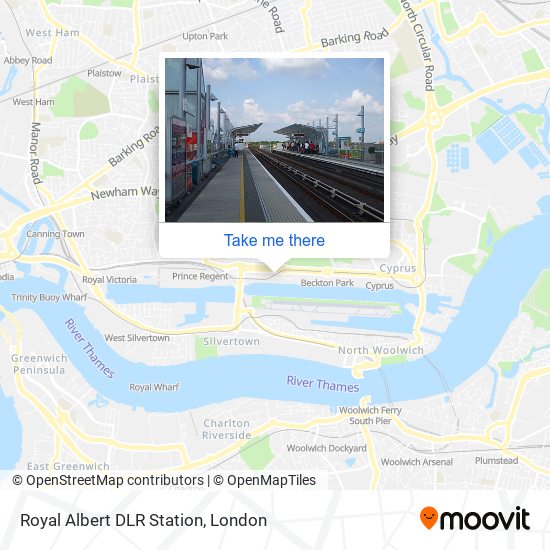 Royal Albert DLR Station map