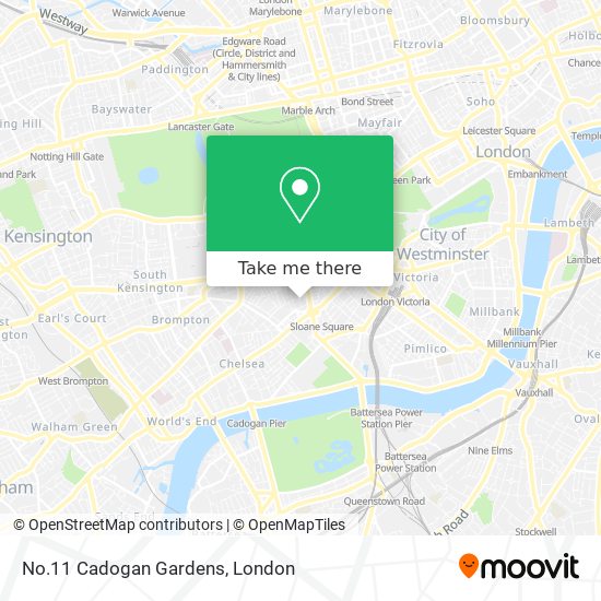 No.11 Cadogan Gardens map