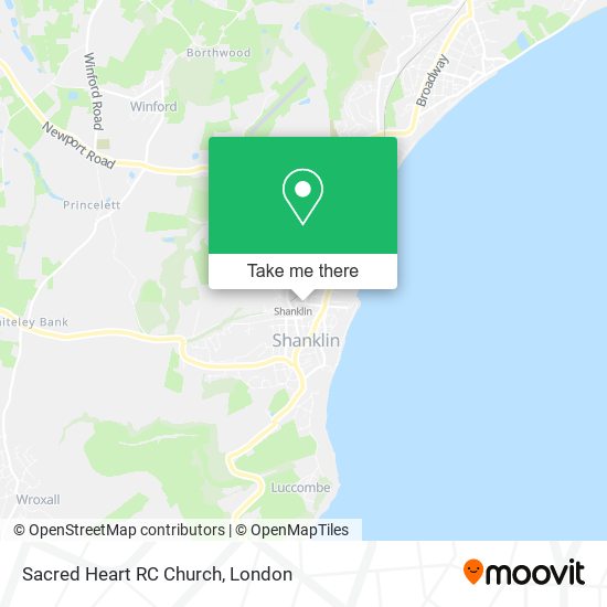 How to get to Sacred Heart RC Church in London by train or bus?